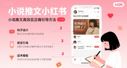 小说推文小红书高转化引导方法实操课，小说推文高效且正确引导方法-资源教程须哥