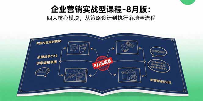 企业营销实战型课程-8月版：四大核心模块，从策略设计到执行落地全流程-资源教程须哥