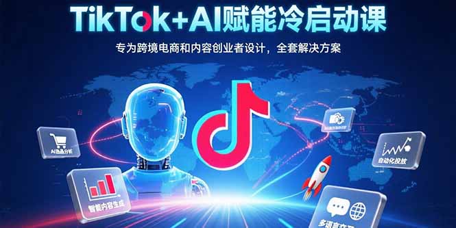 TikTok+AI赋能冷启动课：专为跨境电商和内容创业者设计，全套解决方案-资源教程须哥