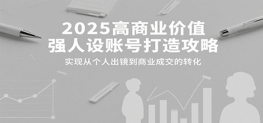 2025高商业价值强人设账号打造攻略，实现从个人出镜到商业成交的转化-资源教程须哥