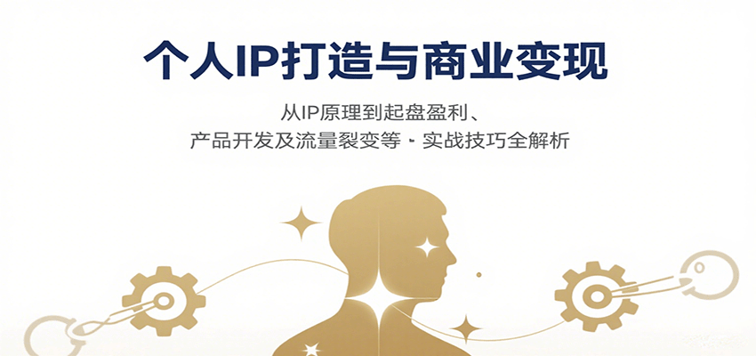 个人IP打造与商业变现，从IP原理到起盘盈利、产品开发及流量裂变等实战技巧全解析-资源教程须哥
