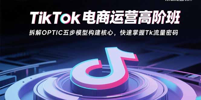 TikTok电商运营高阶班：拆解OPTIC五步模型构建核心，快速掌握Tk流量密码-资源教程须哥