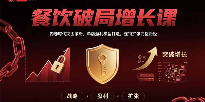 餐饮破局增长课：内卷时代突围策略，单店盈利模型打造，连锁扩张完整路径-资源教程须哥