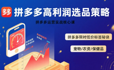 久号老师·拼多多选品暴利技术实战课-资源教程须哥