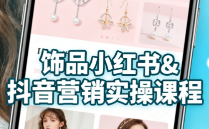 抖音+小红书饰品卖货：货源、开店、内容全教会-资源教程须哥