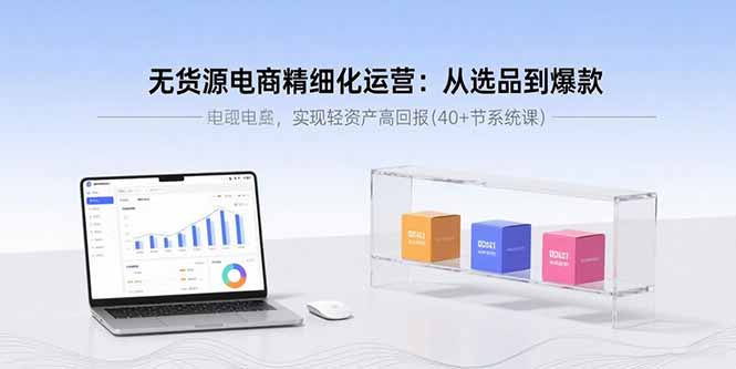 无货源电商精细化运营：从选品到爆款，实现轻资产高回报(40+节系统课-资源教程须哥