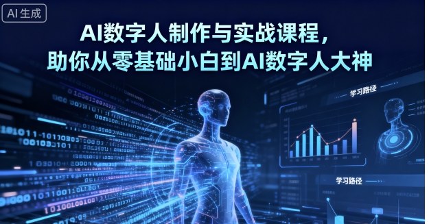 AI数字人制作与实战课程，助你从零基础小白到AI数字人大神-资源教程须哥