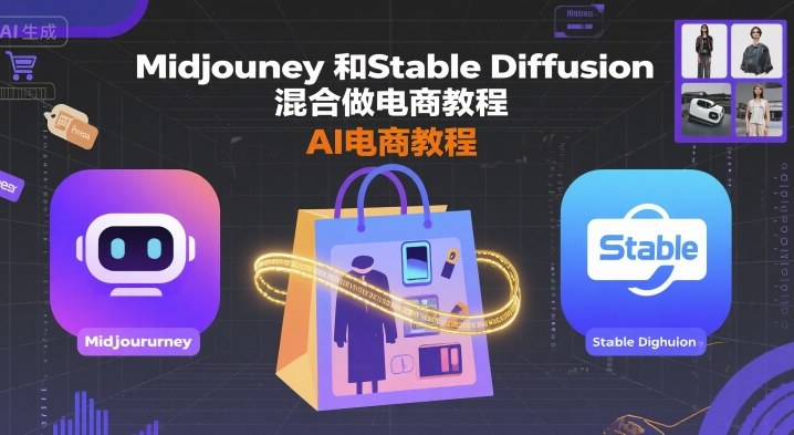 Midjourney和Stable Diffusion混合做电商教程-ai电商教程-资源教程须哥