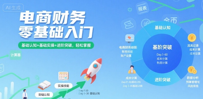 电商财务零基础入门，基础认知+基础实操+进阶突破，轻松掌握-资源教程须哥