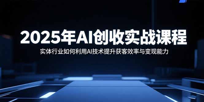 2025年AI创收实战课程：实体行业如何利用AI技术提升获客效率与变现能力-资源教程须哥