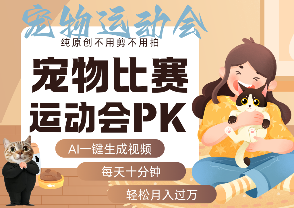 AI萌宠运动员跳水 射击 篮球 足球比赛 每天十分钟 附详细提示词文案库 代替做...-资源教程须哥