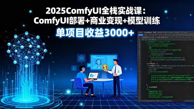 2025ComfyUI全栈实战课：ComfyUI部署+商业变现+模型训练，单项目收益3000+-资源教程须哥