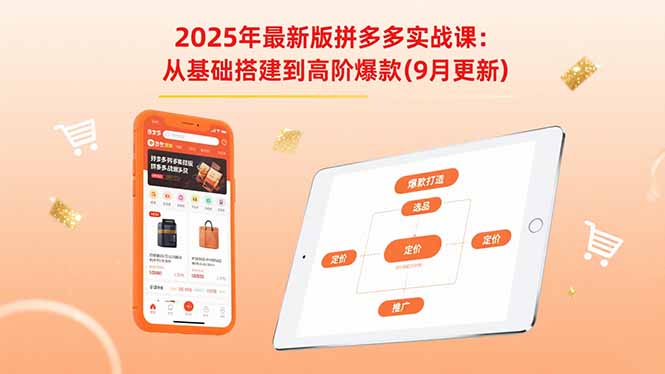 2025年最新版拼多多实战课：从基础搭建到高阶爆款(9月更新-资源教程须哥