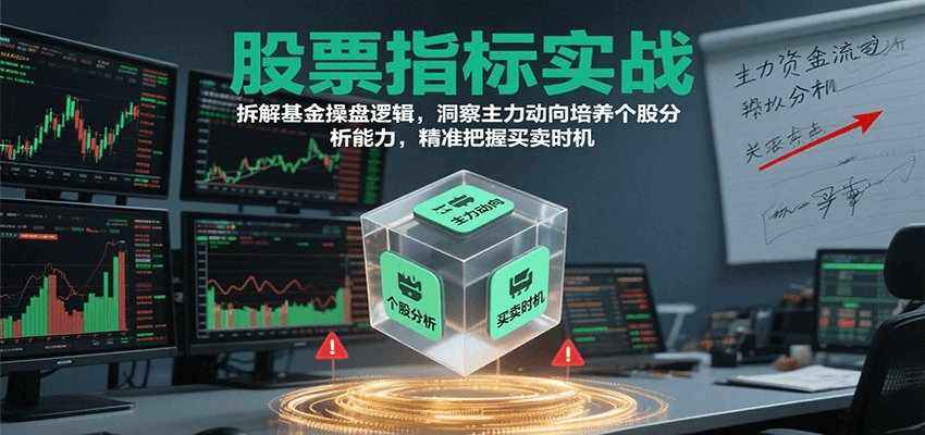 股票指标实战，基金操盘逻辑拆解，洞察主力动向培养个股分析能力把握买卖时机(更新)-资源教程须哥