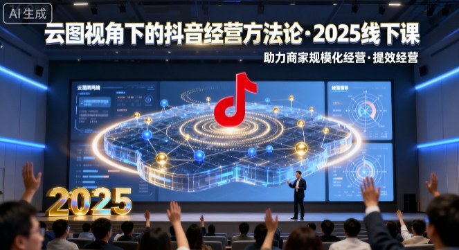 云图视角下的抖音经营方法论，2025线下课，助力商家规模化经营，提效经营(录音+字幕)-资源教程须哥