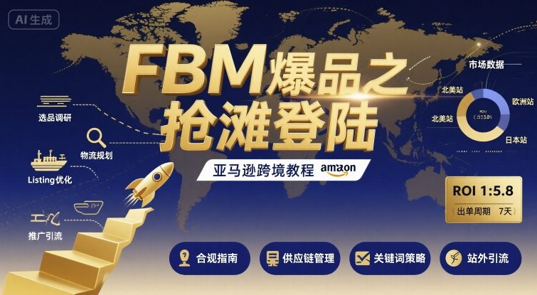 FBM爆品之抢滩登陆-亚马逊跨境教程-资源教程须哥