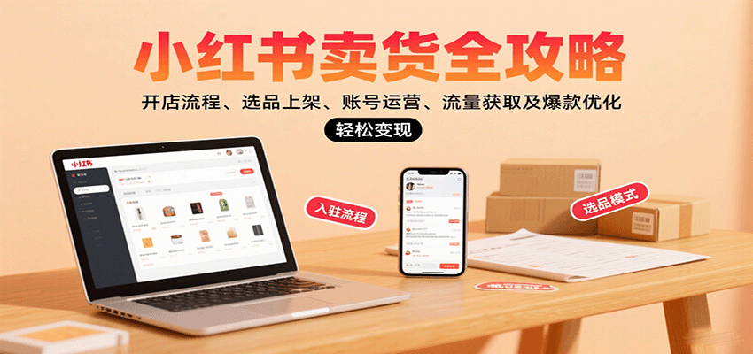 小红书卖货全攻略：开店流程、选品上架、账号运营、流量获取及爆款优化，轻松变现-资源教程须哥