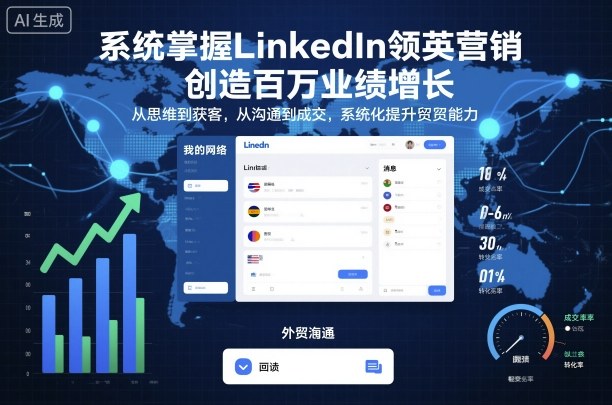 系统掌握LinkedIn领英营销，创造百万业绩增长，从思维到获客，从沟通到成交，系统化提升外贸能力-资源教程须哥
