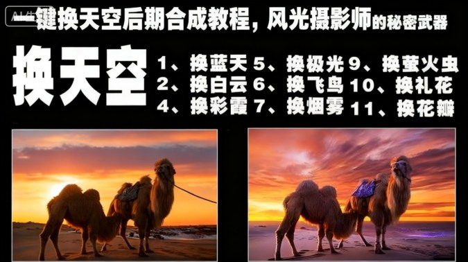 一键换天空后期合成教程，风光摄影师的秘密武器-资源教程须哥