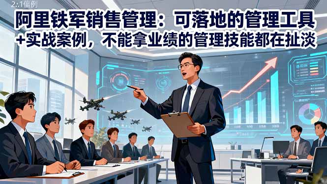 阿里铁军销售管理：可落地的管理工具+实战案例，不能拿业绩的管理都在扯淡-资源教程须哥