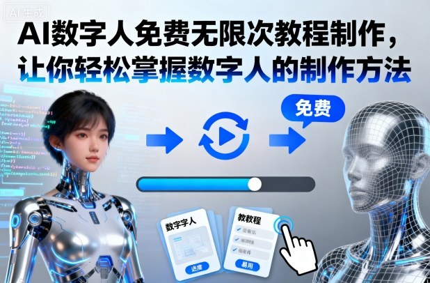 AI数字人免费无限次教程制作，让你轻松掌握数字人的制作方法-资源教程须哥