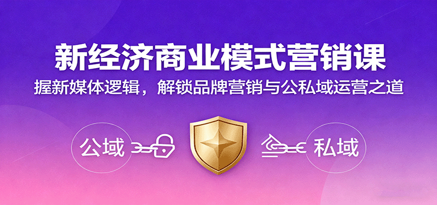 新经济商业模式营销课，握新媒体逻辑，解锁品牌营销与公私域运营之道-资源教程须哥