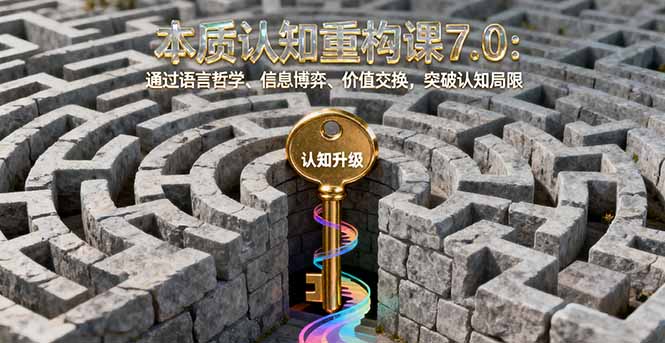 本质认知重构课7.0：通过语言哲学、信息博弈、价值交换，突破认知局限-资源教程须哥