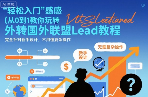 国外联盟賺美刀项目，从0到1教你玩转国外联盟Lead教程，纯新手可操作性100%-资源教程须哥