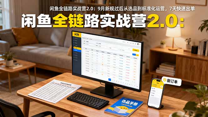 闲鱼全链路实战营2.0：9月新规过后从选品到标准化运营，7天快速出单-资源教程须哥