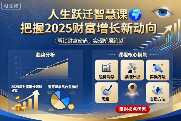 人生跃迁智慧课，把据2025财富增长新动向-资源教程须哥