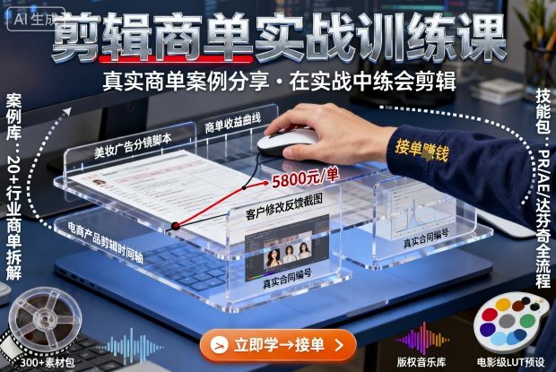 剪辑商单实战训练课，真实商单案例分享，在实战中练会剪辑-资源教程须哥