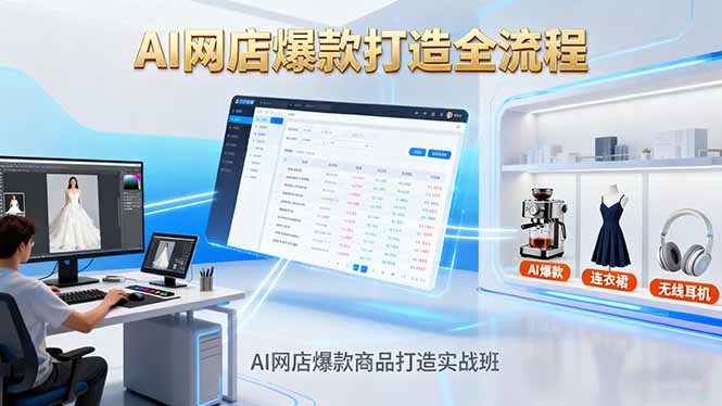 AI网店爆款商品打造实战班：AI技术实现商品图智能处理，快速搭建AI网店-资源教程须哥