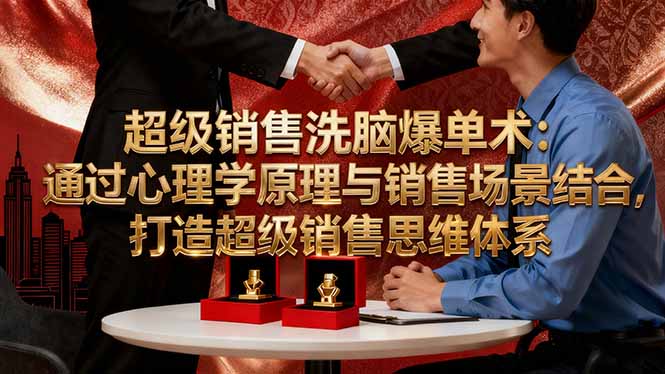 超级销售洗脑爆单术：通过心理学原理与销售场景结合,打造超级销售思维体系-资源教程须哥