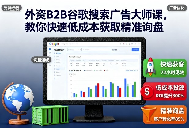 外资B2B谷歌搜索广告大师课,教你快速低成本获取精准询盘-资源教程须哥