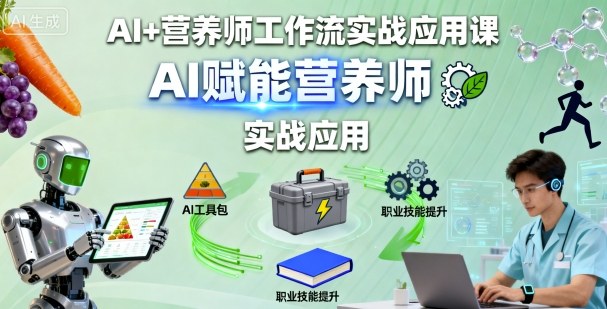 AI+营养师工作流实战应用课，AI赋能营养师-资源教程须哥