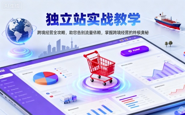 独立站实战教学,跨境经营全攻略,助您告别流量依赖,掌握跨境经营的终极奥-资源教程须哥