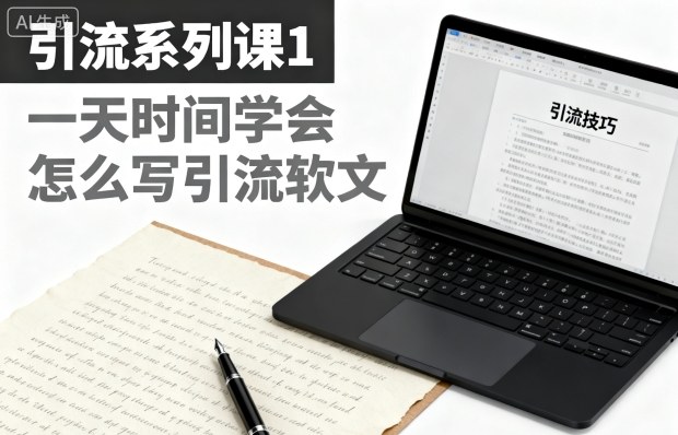 引流系列课1，一天时间学会怎么写引流软文-资源教程须哥