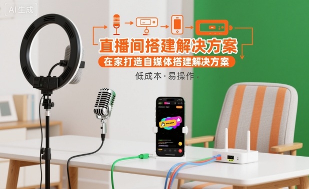 直播间搭建解决方案，在家打造自媒体搭建解决方案-资源教程须哥