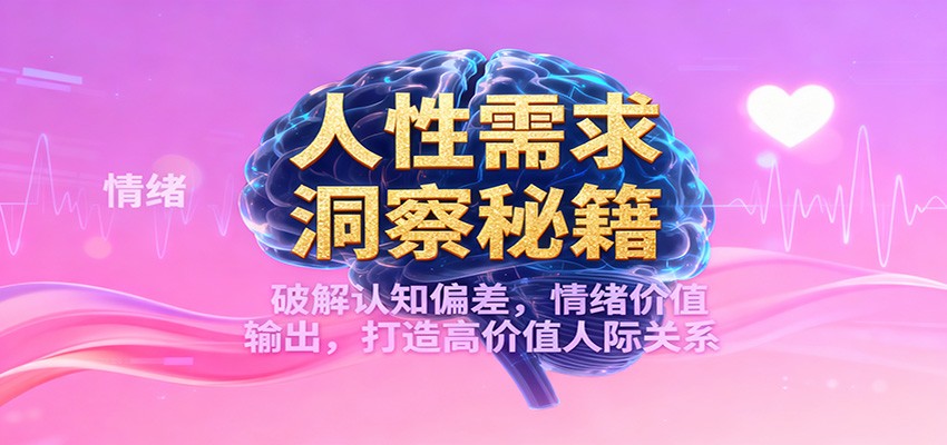 人性需求洞察秘籍，破解认知偏差，情绪价值输出，打造高价值人际关系-资源教程须哥
