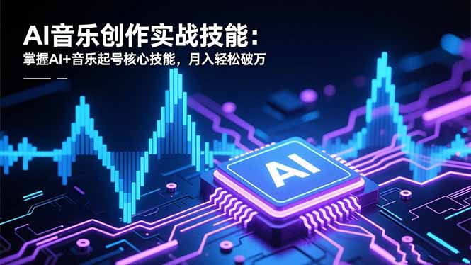 AI音乐创作实战技能：掌握AI+音乐起号核心技能，月入轻松破万-资源教程须哥