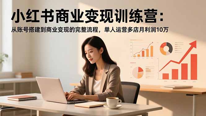小红书商业变现训练营：从账号搭建到商业变现的完整流程，单人运营多店月利润10万-资源教程须哥