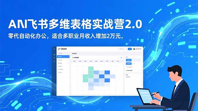AI+飞书多维表格实战营2.0：零代码自动化办公，适合多职业月收入增加2万元-资源教程须哥