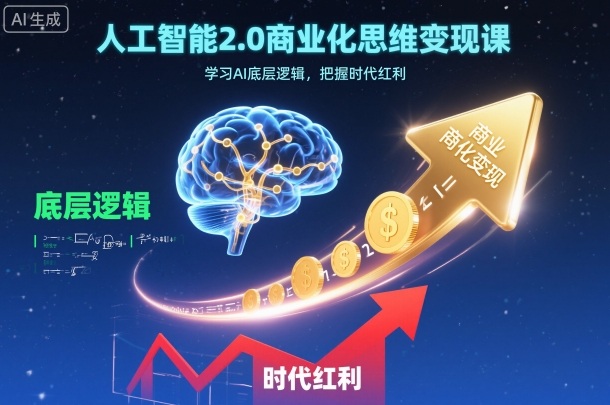 人工智能2.0商业化思维变现课，学习AI底层逻辑，把握时代红利-资源教程须哥