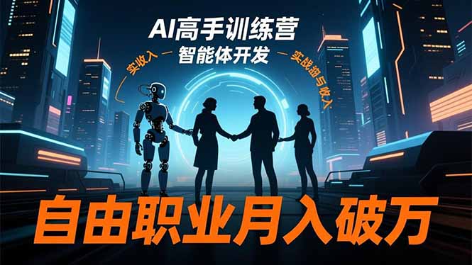 AI高手训练营3.0，ChatGPT，Midjourney，智能体开发，自由职业月入破万-资源教程须哥