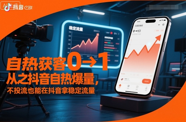 自热获客从0到1之抖音自热爆量，不投流也能在抖音拿稳定流量-资源教程须哥