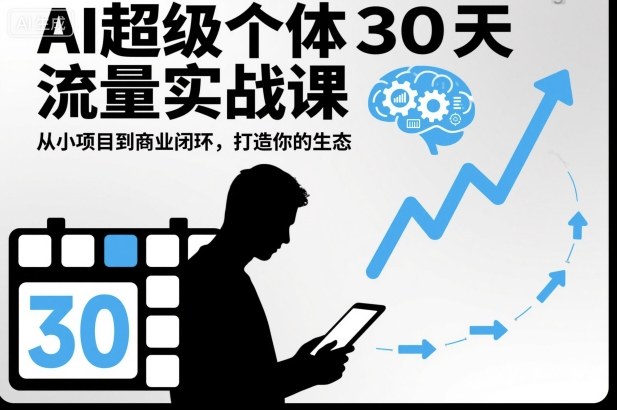 AI超级个体30天流量实战课，从小项目到商业闭环，打造你的生态-资源教程须哥