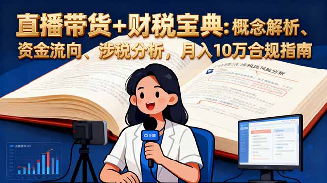 直播带货+财税宝典：概念解析、资金流向、涉税分析，月入10万合规指南-资源教程须哥