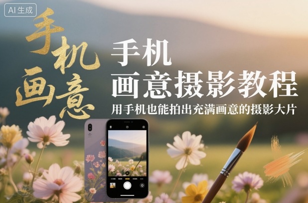 手机画意摄影教程，用手机也能拍出充满画意的摄影大片-资源教程须哥