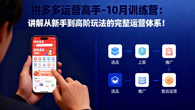 拼多多运营高手-10月训练营：讲解从新手到高阶玩法的完整运营体系！-资源教程须哥