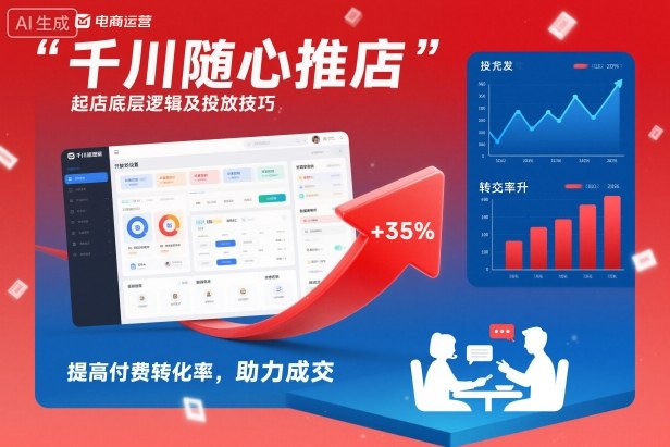 千川随心推起店底层逻辑及投放技巧，提高付费转化率，助力成交-资源教程须哥